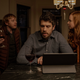 Lauren Ambrose, Toby Kebbell, and Rupert Grint in Servant